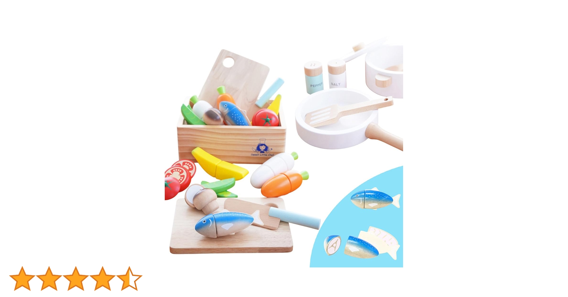 Amazon | Sweet Little Chef ままごとセット 木製 磁石 埋め込み Amazon | Sweet Little Chef ままごとセット 木製 磁石 埋め込み